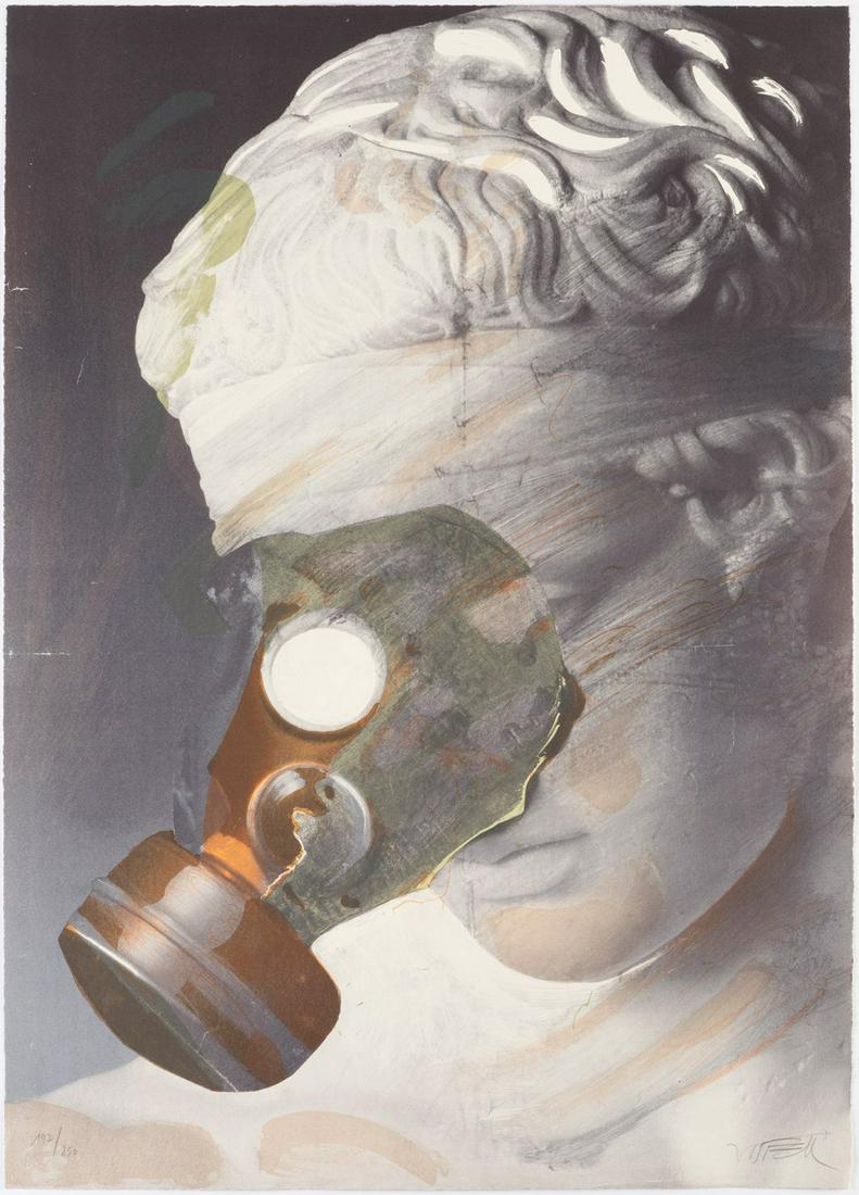 WOLF VOSTELL (Leverkusen, Germany 1932 - Berlin, 1998). Untitled, 1992, from the series "Olympic: WOLF VOSTELL (Leverkusen, Germany 1932 - Berlin, 1998). Untitled, 1992, from the series "Olympic Suite". Lithograph on 270 grams VÃ©lin d'Arches paper, copy 197/250. Signed and justified by hand. Si