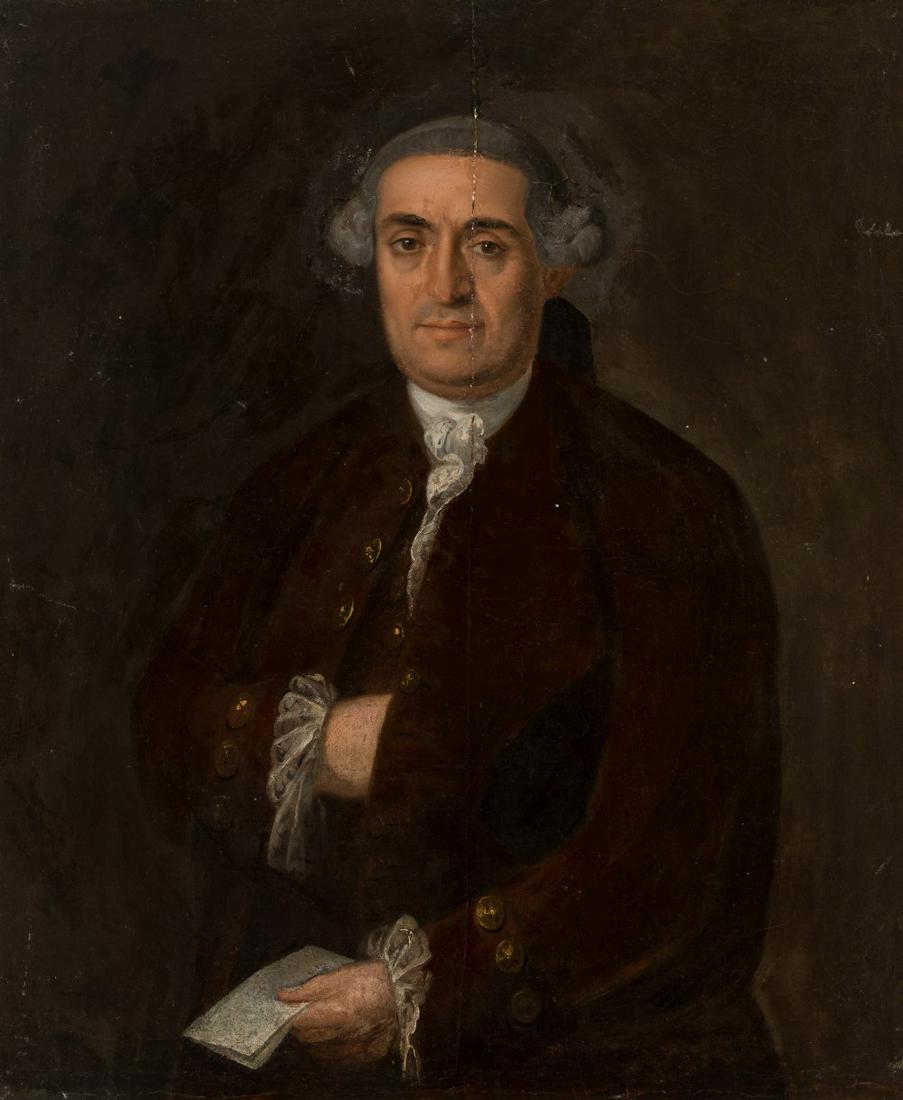 Spanish school; second half of the eighteenth century. "Portrait of a gentleman". Oil on canvas. (1 of 6)