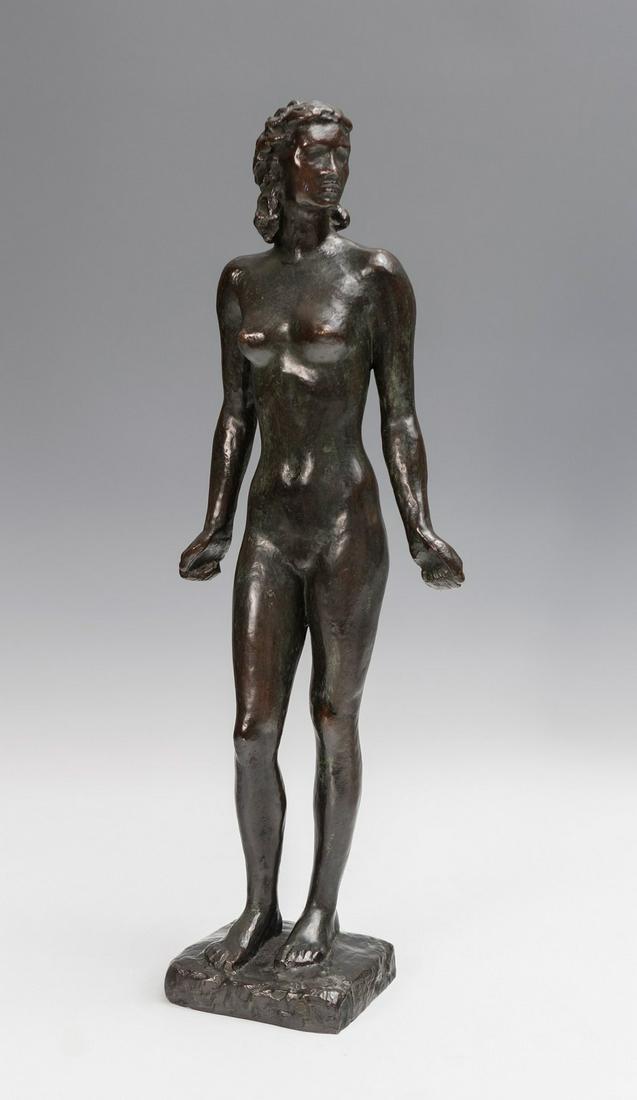 FRITZ KLIMSCH (Frankfurt, 1870 - Friburg, 1960). "Youth", 1940. Bronze. Signed. With foundry stamp. (1 of 7)