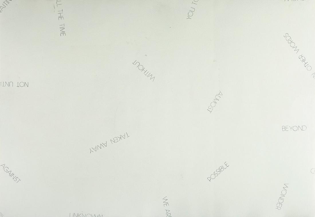 ROBERT BARRY (New York, 1936). Untitled, 1991, from the "Olympic Centennial Suite". Lithograph,: ROBERT BARRY (New York, United States, 1936). Untitled, 1991, from the "Suite Olympic Centennial". Lithograph on 270 grams VÃ©lin d'Arches paper, copy 139/250. Signed, dated and numbered by hand. Si