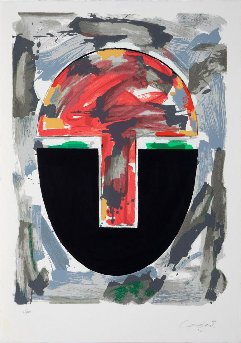 RAFAEL CANOGAR GÃ“MEZ (Toledo, 1935). Untitled. 1991. Silkscreen on 270 grams VÃ©lin d'Arches paper,: RAFAEL CANOGAR GÃ“MEZ (Toledo, 1935). Untitled. 1991. Silkscreen on 270 grams VÃ©lin d'Arches paper, copy 115/250. Signed, dated and numbered in pencil. Measurements: 90 x 63 cm. A disciple of Da