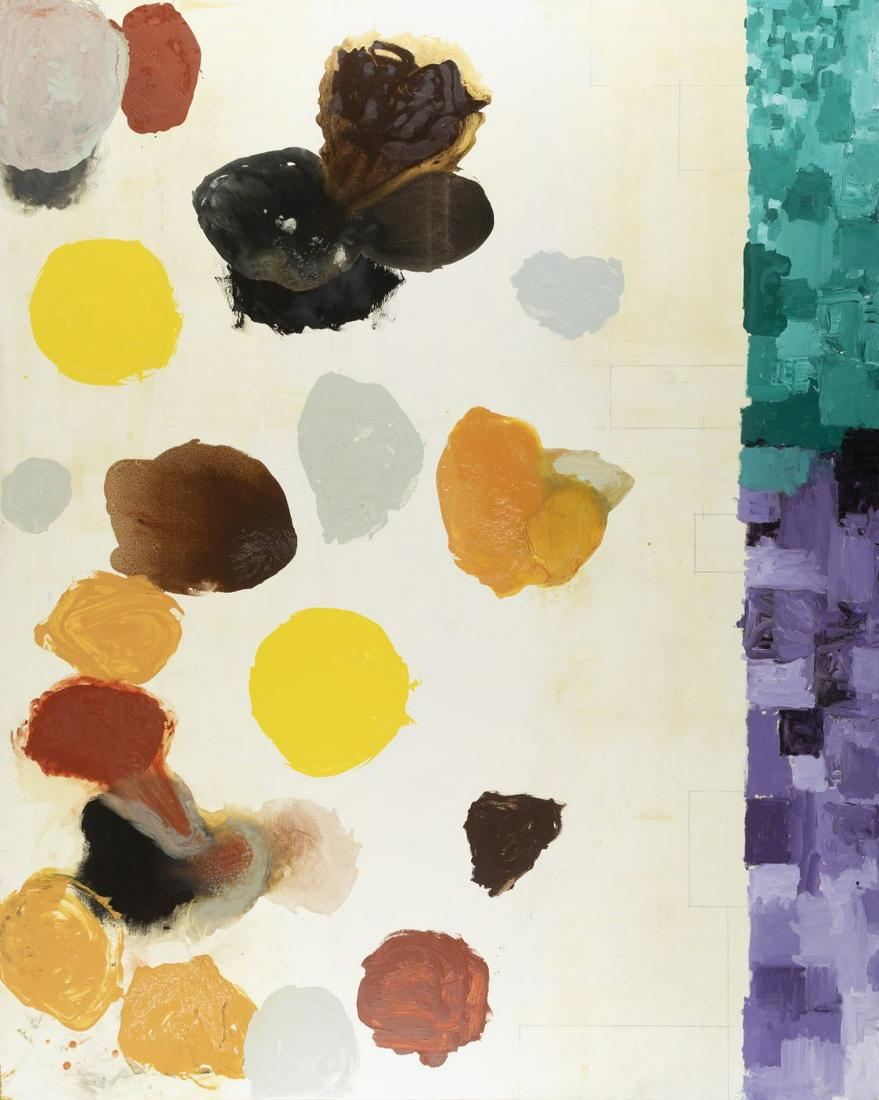 FERNANDO SANCHEZ CALDERÃ“N (Valladolid, 1951-2016). "A white oak". 1998-2001. Mixed media on canvas.: FERNANDO SANCHEZ CALDERÃ“N (Valladolid, 1951-2016). "A white oak tree". 1998-2001. Mixed media on canvas. Signed in the lower right corner. Titled and dated on the back. Measurements: 250 x 200 cm