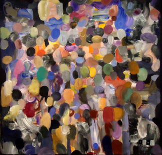 XANO ARMENTER (Las Palmas de Gran Canaria, 1956). "Boulevard", Los Angeles, 1996.: XANO ARMENTER (Las Palmas de Gran Canaria, 1956)."Boulevard", Los Angeles, 1996.Signed, dated and titled.Acrylic on canvas.Measurements: 215 x 215 cm. Xano Armenter made "Boulevard" during his time in
