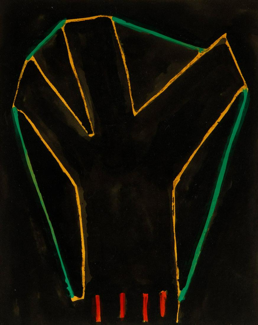 VÃCTOR MIRA (Zaragoza, 1949 - Munich, 2003). Untitled, 1981. Mixed media on paper.  Signed and (1 of 3)