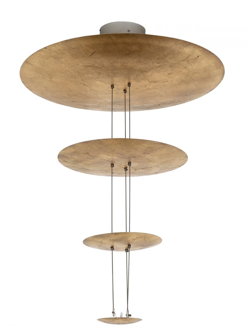 CATELLANI & SMITH. Italy. Ceiling lamp "Macchina della Luce A". Aluminium and copper covered with (1 of 6)