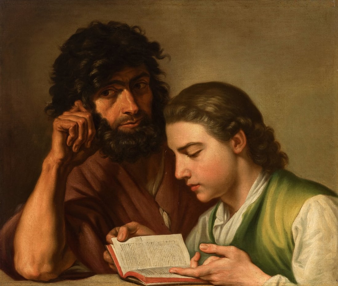 BERNARD VERSCHOOT (1728-1783). â€œSaint Matthew the Evangelist and His Apostleâ€, c. 1750. Oil on: BERNARD VERSCHOOT (1728-1783). "Saint Matthew the Evangelist and his Apostle", c. 1750. Oil on canvas. Re-tinted. It presents restorations. Measurements: 64 x 75 cm. In spite of the devotional theme o