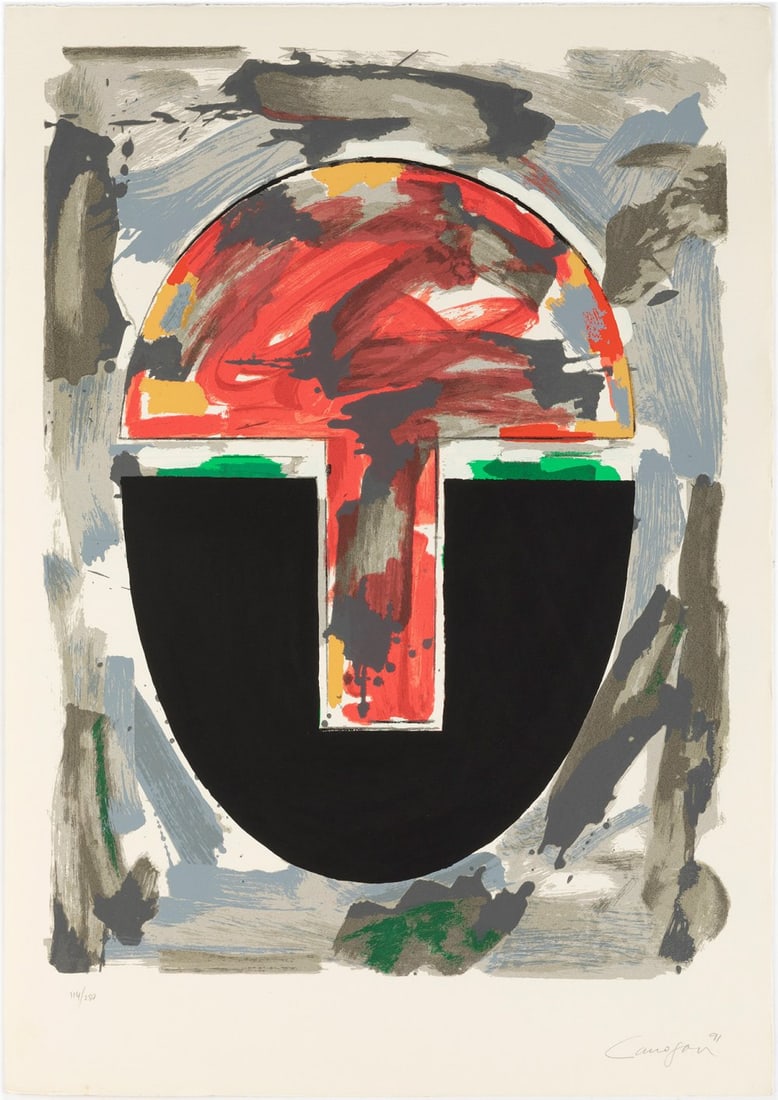 RAFAEL CANOGAR GÃ“MEZ (Toledo, 1935). Untitled, 1991, from the Olympic Centennial Suite. Screenprint: RAFAEL CANOGAR GÃ“MEZ (Toledo, 1935). Untitled, 1991, from the Suite Olympic Centennial. Silkscreen on 270 grams VÃ©lin d'Arches paper, copy 114/250. Signed, dated and justified by hand. Measurem