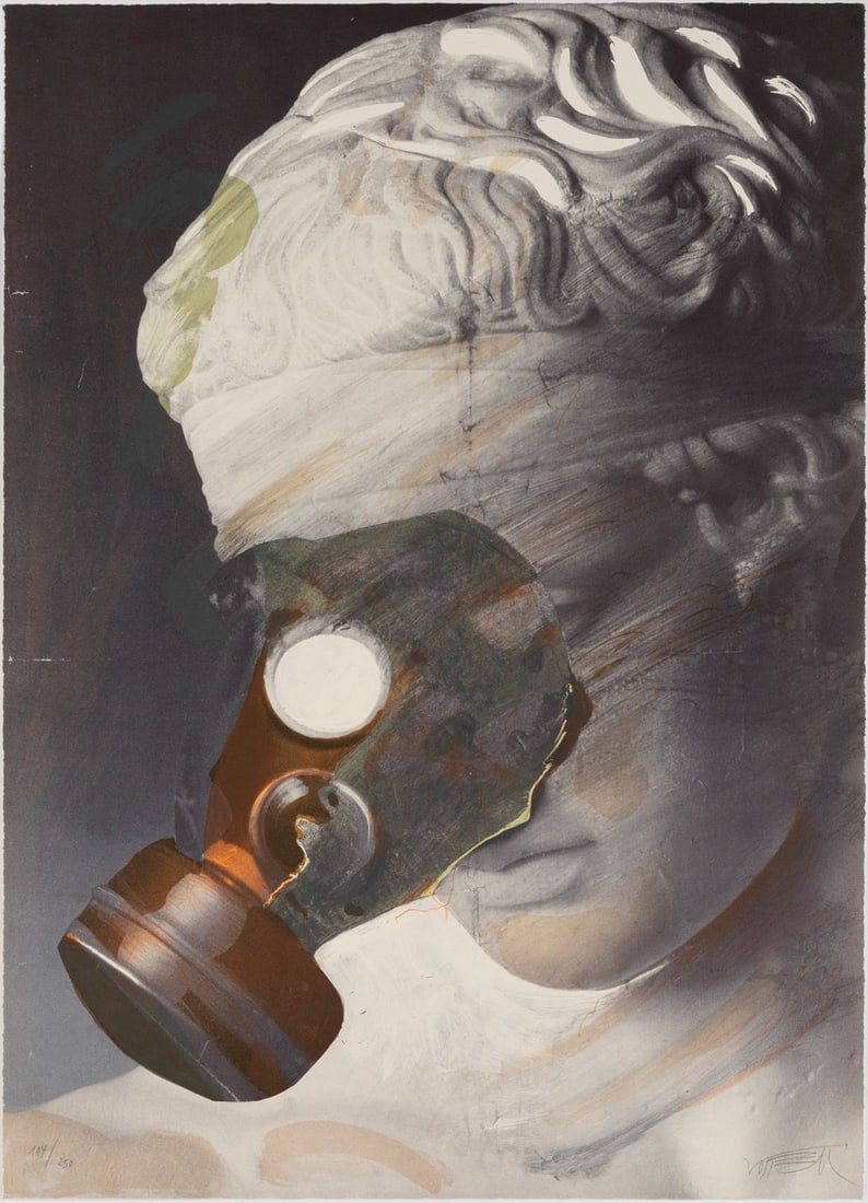 WOLF VOSTELL (Leverkusen, Germany 1932 â€“ Berlin, 1998). Untitled, 1992, from the series "Olympic: WOLF VOSTELL (Leverkusen, Germany 1932 - Berlin, 1998). Untitled, 1992, from the series "Olympic Suite". Lithograph on 270 grams VÃ©lin d'Arches paper, copy 114/250. Signed and justified by hand. Si