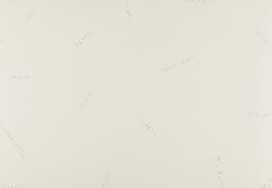 ROBERT BARRY (New York, United States, 1936). Untitled, 1991, from the "Olympic Centennial Suite".: ROBERT BARRY (New York, United States, 1936). Untitled, 1991, from the "Suite Olympic Centennial". Lithograph on 270 grams VÃ©lin d'Arches paper, copy 114/250. Signed, dated and numbered by hand. Si