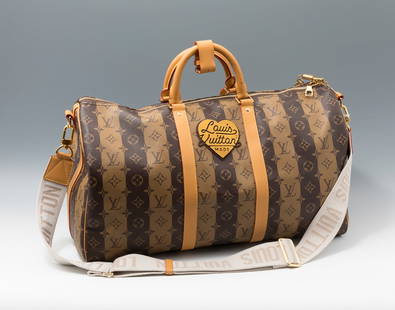 Louis Vuitton Transparent Vinyl and Monogram Canvas Chess Keepall