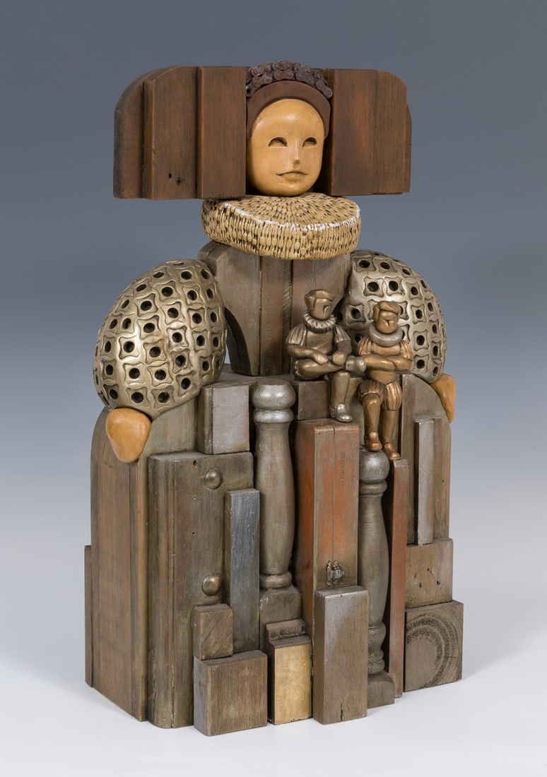 JOSÃ‰ ANTONIO ARAUJO (Venezuela, 1968). â€œLady with princesâ€, 2019. Assembly of wood and (1 of 7)
