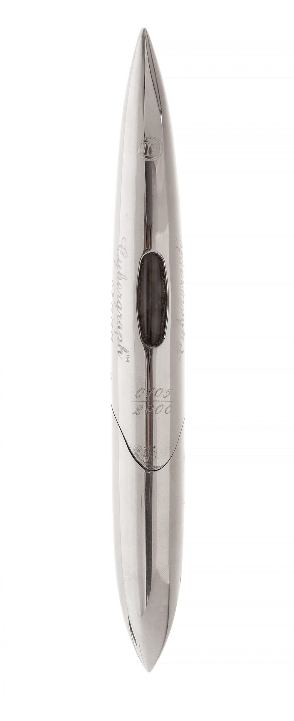 JEAN PIERRE LEPINE â€œCYBERGRAPH 2000â€ FOUNTAIN PEN. Body in stainless steel. Limited edition. (1 of 6)