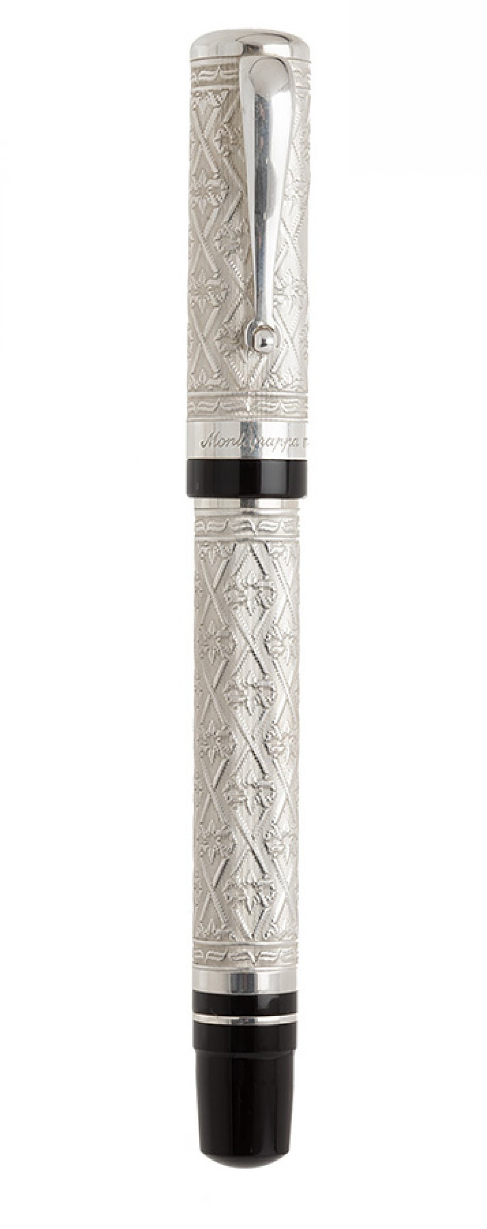 MONTEGRAPPA COSMOPOLITAN II ARABIAN. FOUNTAIN PEN. Body in engraved silver and details and (1 of 3)
