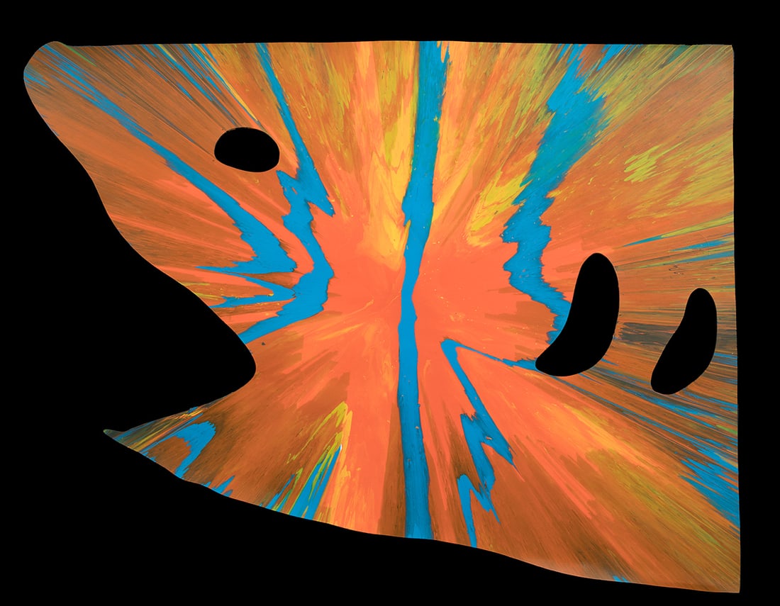 DAMIEN HIRST (Bristol 1965) Shark, 2009 Acrylic on paper (Spin painting). Signed on the back with (1 of 6)