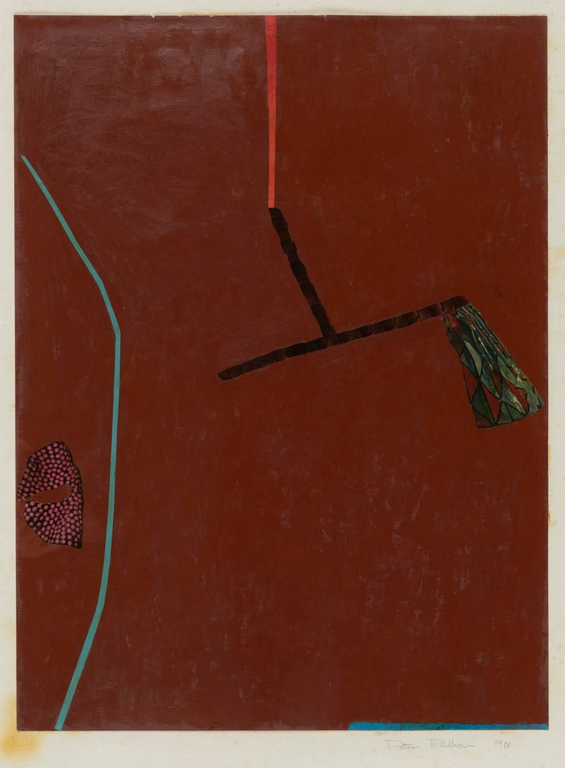 PETER PHILLIPS (United Kingdom, 1939). "Aboriginal", 1980. Collage and mixed media on paper. Signed: PETER PHILLIPS (United Kingdom, 1939). "Aboriginal", 1980. Collage and mixed media on paper. Signed and dated in the lower right-hand corner. Size: 75 x 55 cm; 85 x 65 cm (frame). Peter Phillips was o