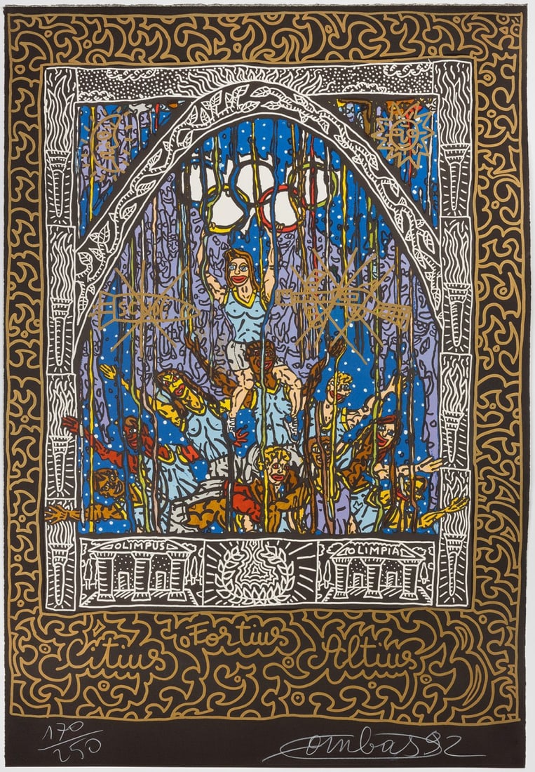 ROBERT COMBAS (Lyon, 1957). Untitled, 1992. Lithograph on vélin d'Arches paper of 270 grams, copy: ROBERT COMBAS (Lyon, 1957). Untitled, 1992. Lithograph on vélin d'Arches paper of 270 grams, copy 170/250. Signed, dated and justified in pencil. Measurements: 90 x 63 cm. French painter and sculptor