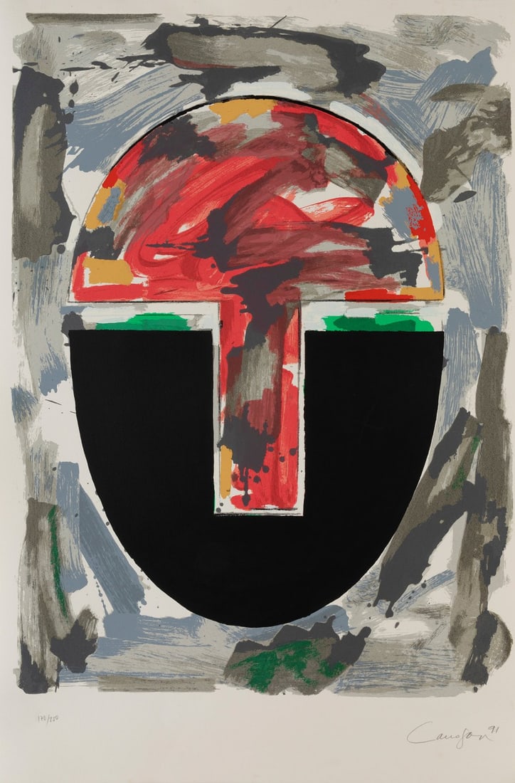 RAFAEL CANOGAR GÓMEZ (Toledo, 1935). Untitled, 1991, from the Suite Olympic Centennial. Silkscreen: RAFAEL CANOGAR GÓMEZ (Toledo, 1935). Untitled, 1991, from the Suite Olympic Centennial. Silkscreen on 270 grams Vélin d'Arches paper, copy 170/250. Signed, dated and justified by hand. Measurements: