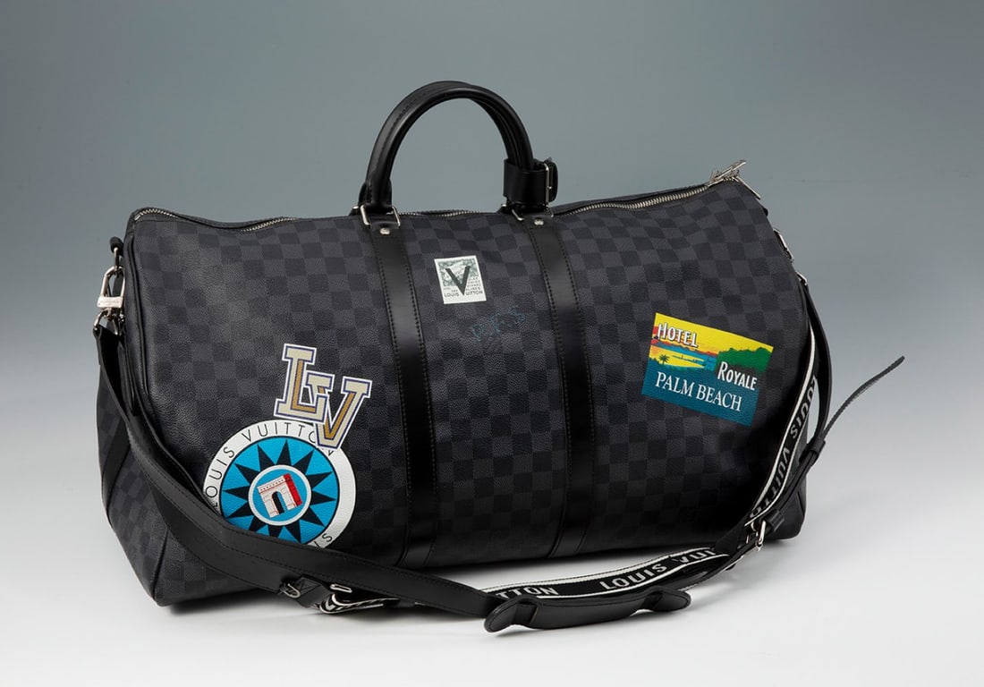 LOUIS VUITTON. Keepall 45 travel bag. Monogram Eclipse. (1 of 4)
