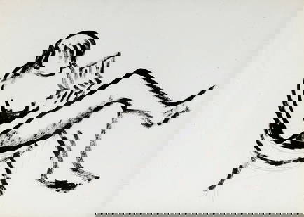 MIQUEL BARCELÓ ARTIGUES (Felanitx, Mallorca, 1957). "Collection trip to Vienna", 1982. Ink and: MIQUEL BARCELÓ ARTIGUES (Felanitx, Mallorca, 1957). "Collection trip to Vienna", 1982. Ink and graphite on paper. Attached certificate of authenticity issued by Estrany de la Mota. Provenance: Acquir
