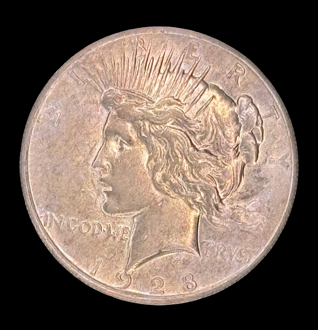 1921 High Relief Peace Silver Dollar: This 1921 high relief Peace dollar is not graded. The silver content is 90%. [CF]