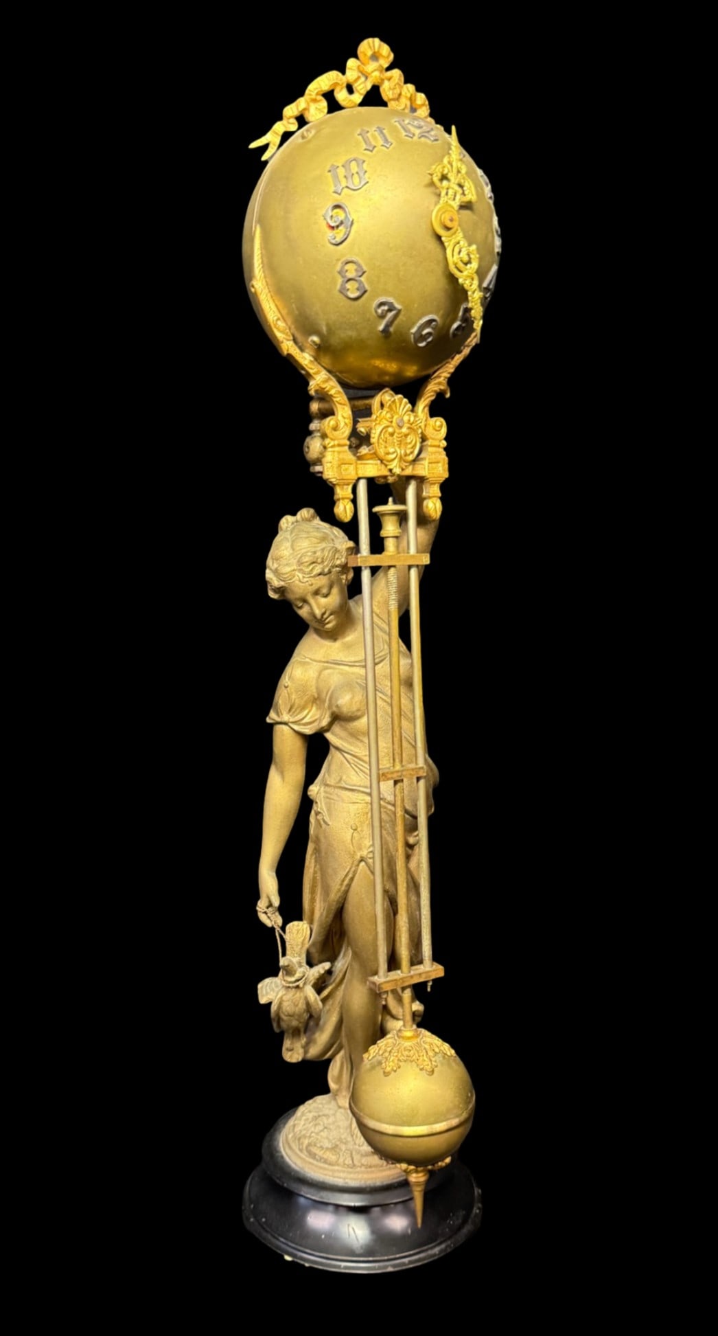 Ansonia “Huntress” Swinging Arm Mystery Clock (1 of 8)
