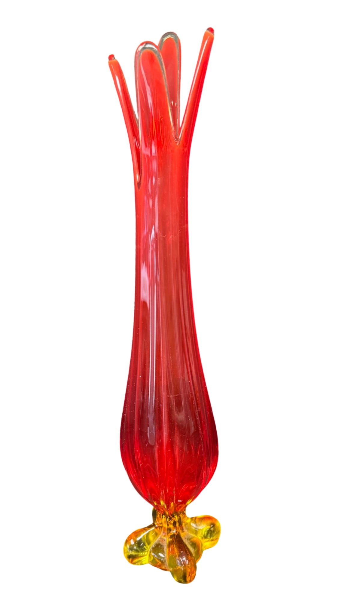 Vintage MCM Amberina Swung Vase (1 of 4)