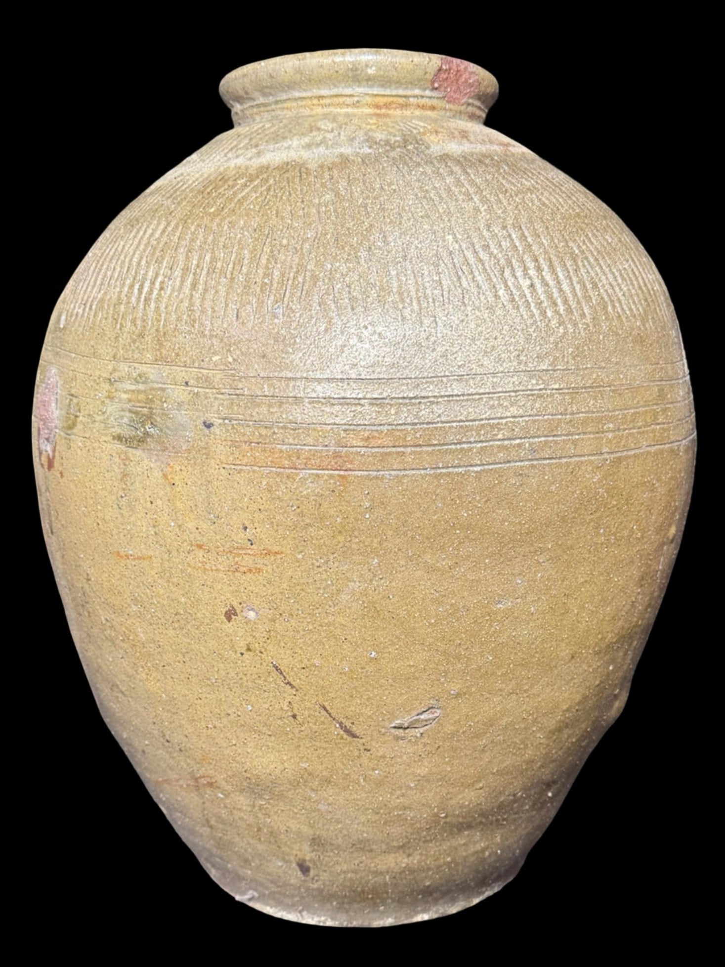 Antique Chinese Martaban Stoneware Storage Jar (1 of 6)