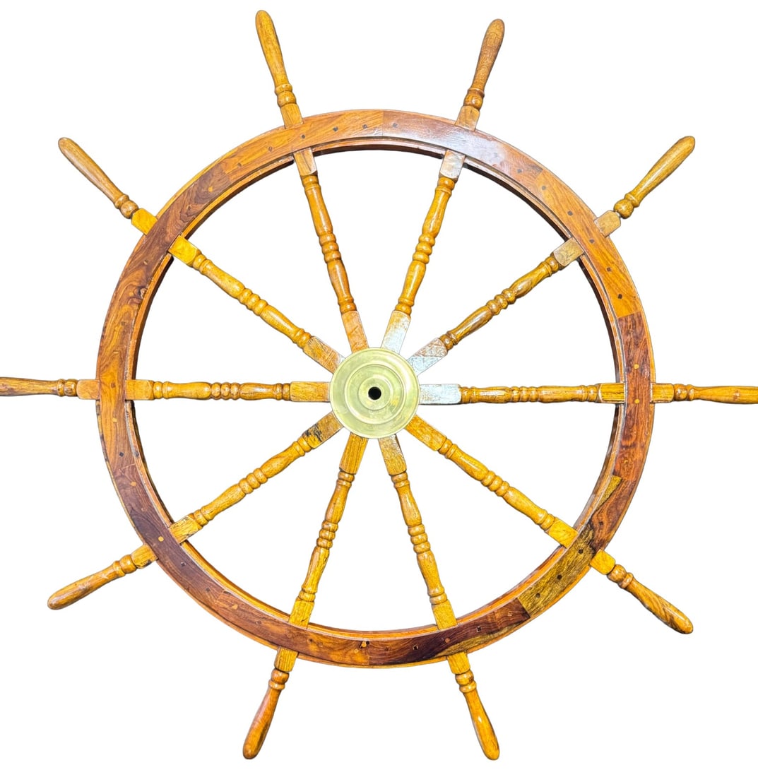 Large Decorative Ships Helm (1 of 3)