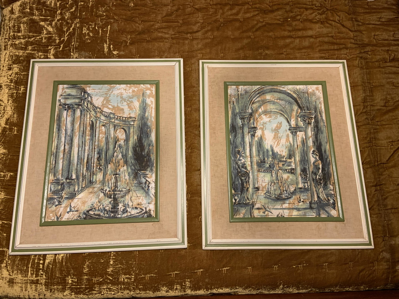 Beautiful Pair Of Oil Paintings: The beautiful pair of oil paintings came from the home of a blues artist. They would make a great addition to your living room, dining room or bedroom. Great to display by adding accent lighting.