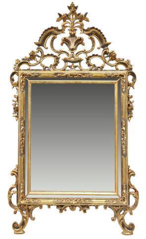 STUNNING ITALIAN GILTWOOD ROCAILLE FLOOR MIRROR (1 of 2)