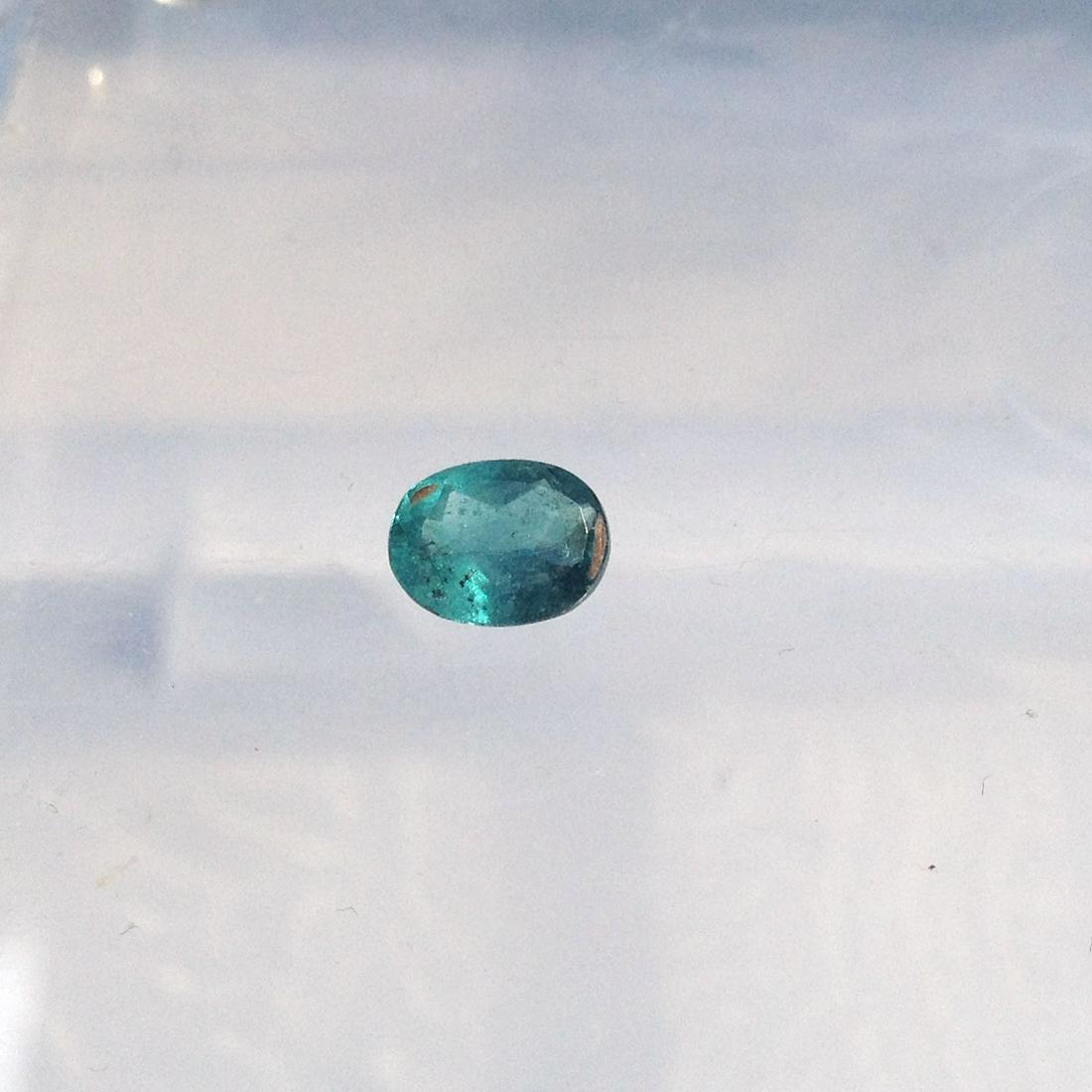 Blue teal oval shape faceted tourmaline 0.85 cts (1 of 2)