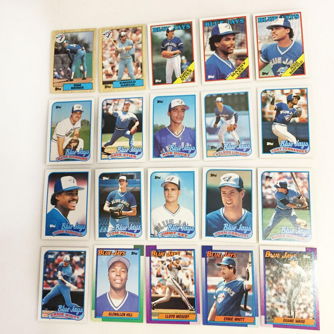 20 TOPPS 1987-1990 Toronto Blue Jays baseball cards (1 of 2)