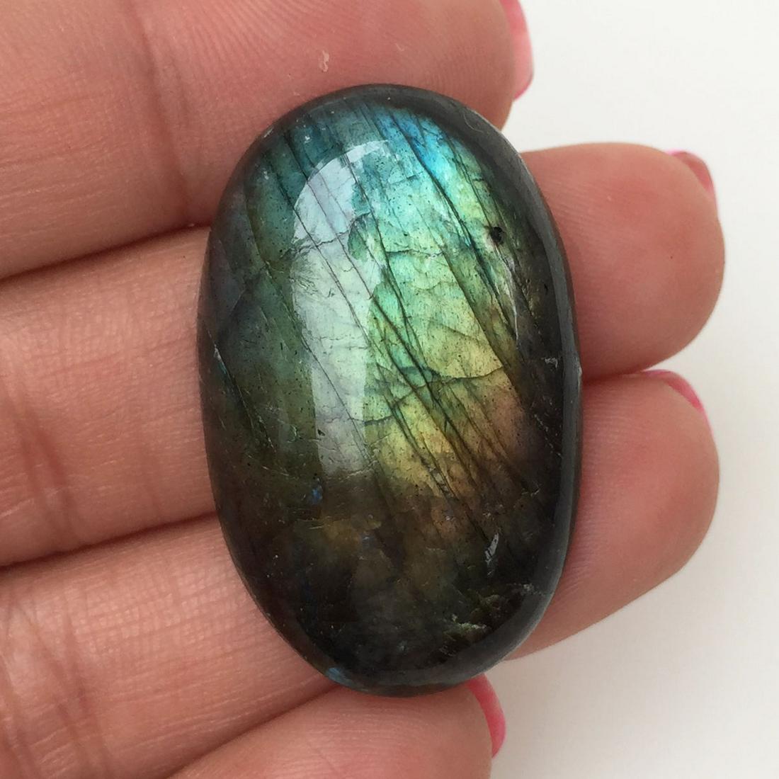 Labradorite oval shape cabochon, weight 47.55 cts (1 of 2)
