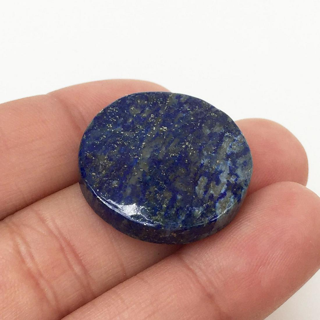 Lapis Lazuli round flat slab cabochon 32.55 cts (1 of 3)