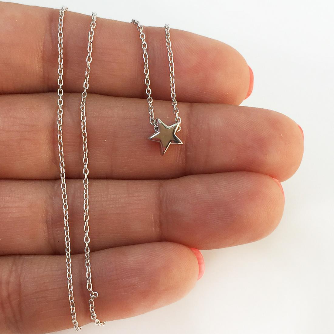Sterling silver Star pendant chain necklace (1 of 5)