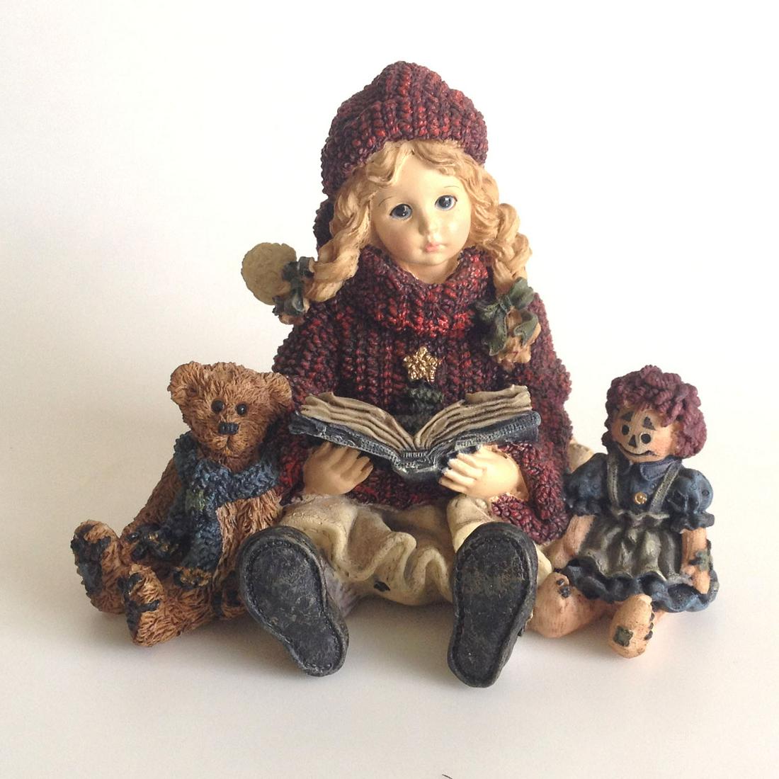 Vintage Yesterday's Child The Dollhouse figurine: Vintage Yesterday's Child The Dollhouse Collection Megan with Elliot and Annie figurine statuette #3504 #15E/2757. Style #3504. Edition/pc #15E/2757. ©1995 The Boyds Collection Ltd. "I will honor Chr