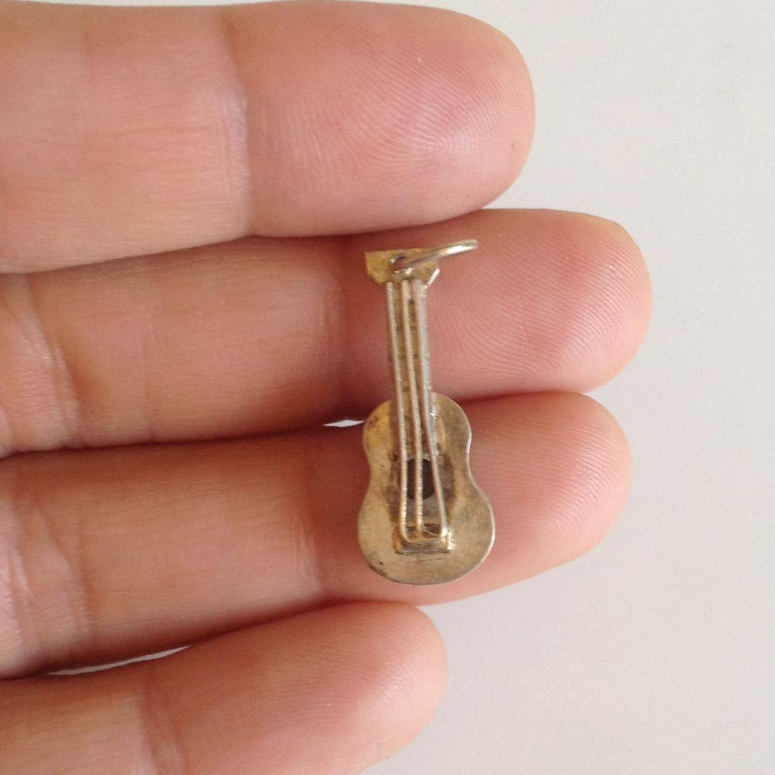 Sterling silver Guitar Music Instrument pendant charm (1 of 3)