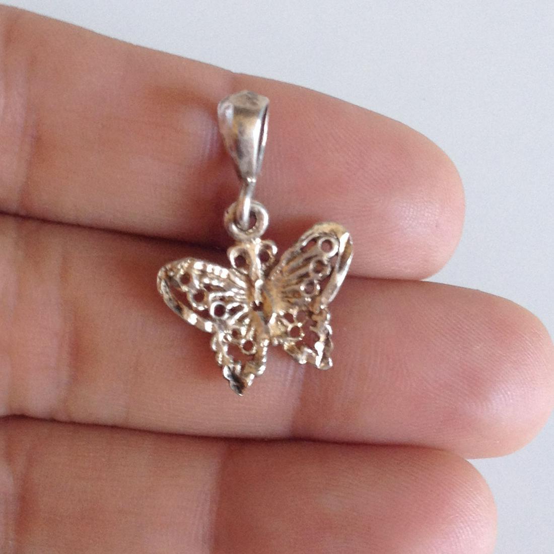 Sterling silver Butterfly Insect charm pendant: Sterling silver Butterfly Insect pendant charm. Weight 1.59 grams. Hallmark 925. Length 1 inches with bail. Condition excellent.
