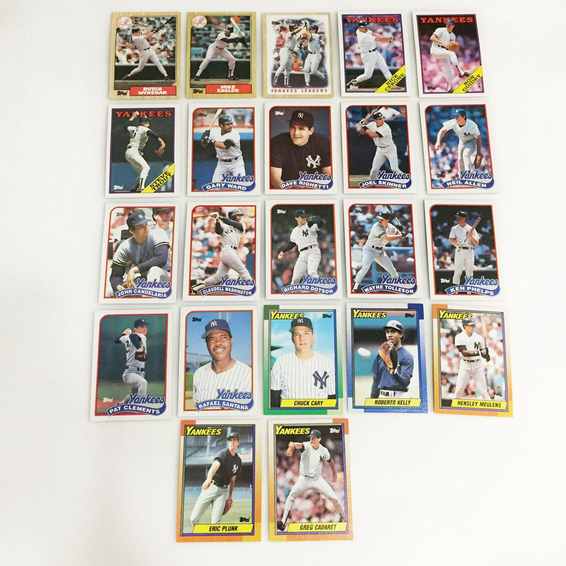 22 TOPPS 1987-1990 Yankees baseball cards (1 of 2)