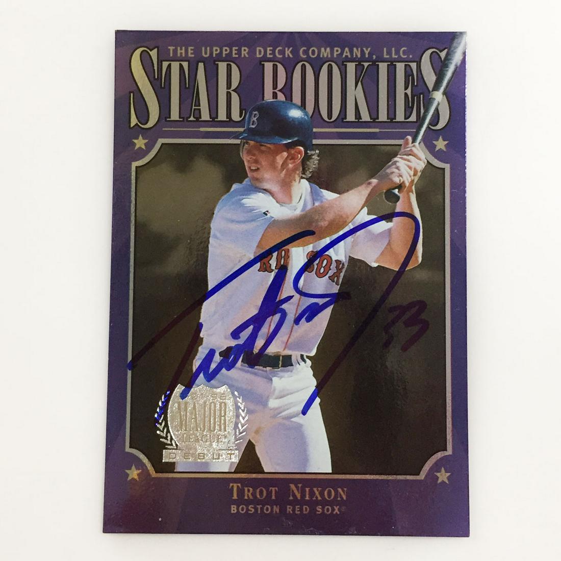 UPPER DECK 1997 TROT NIXON Rookie baseball card Signed (1 of 2)