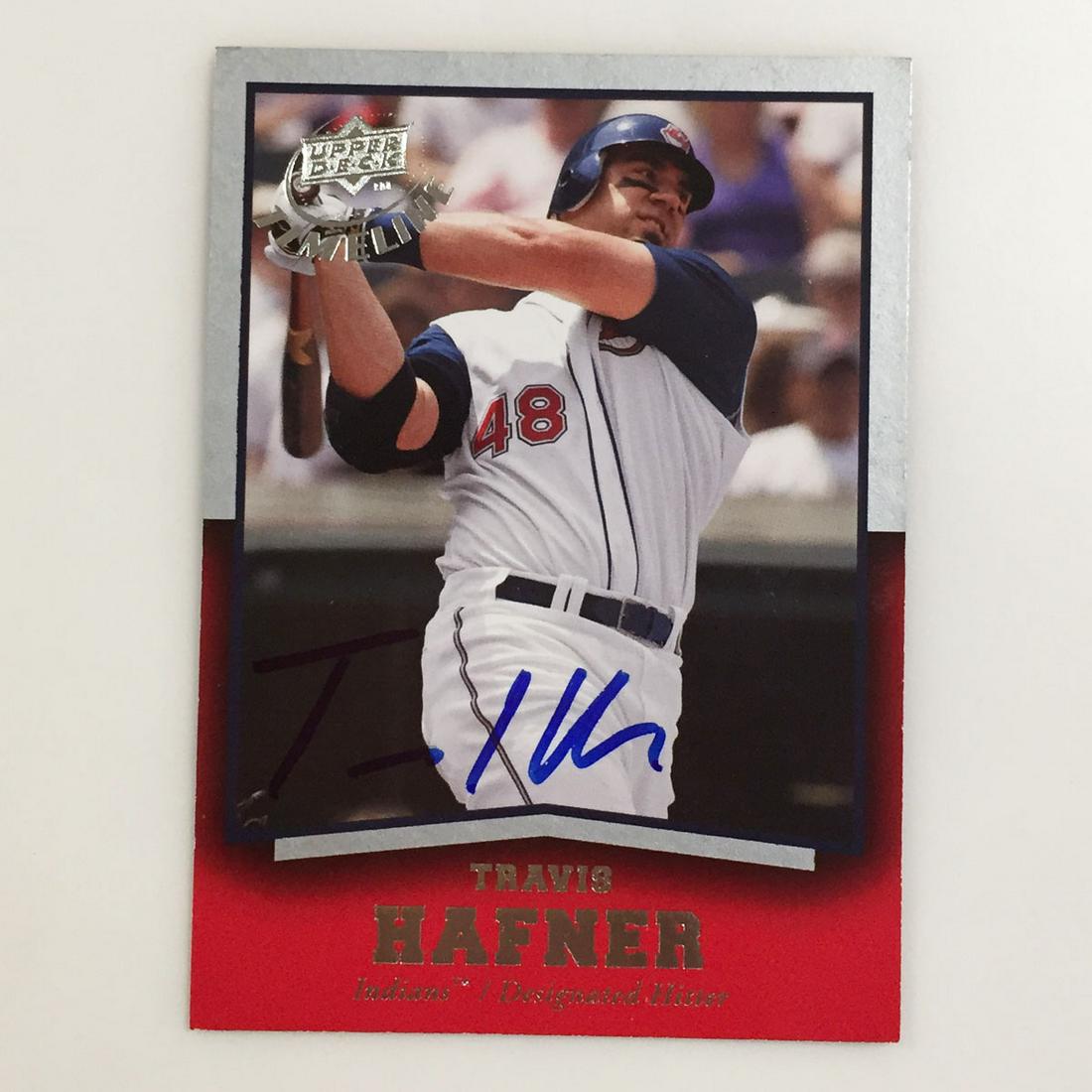 UPPER DECK 2008 TRAVIS HAFNER Baseball card Signed (1 of 2)