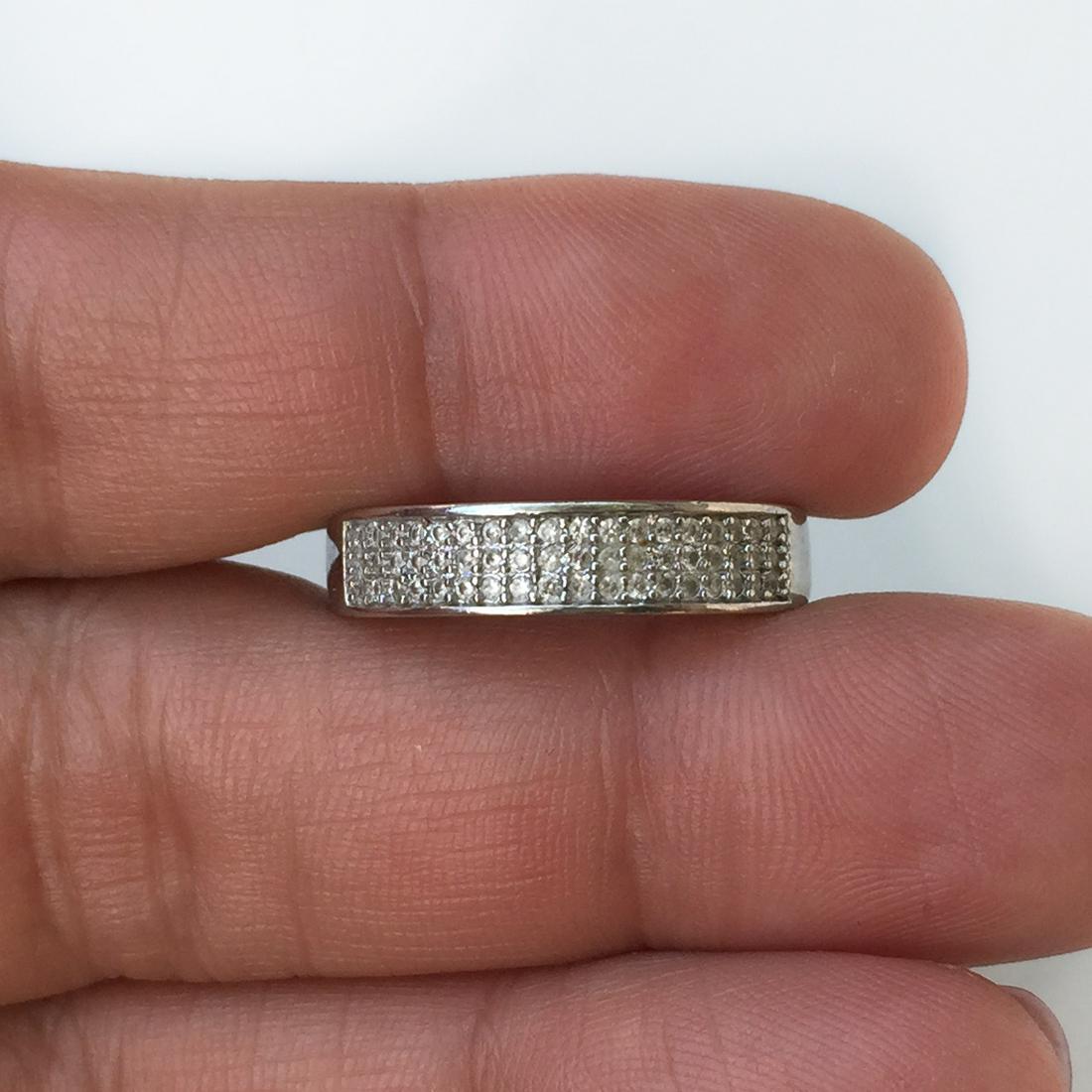 Sterling silver micro pave CZ set ring (1 of 6)