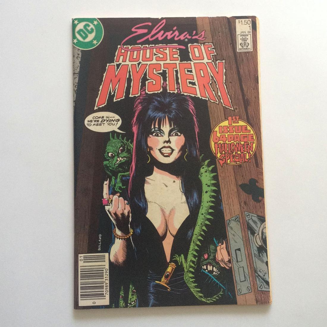 ELVIRA'S HOUSE OF MYSTERY #1 1986 comic book DC (1 of 3)