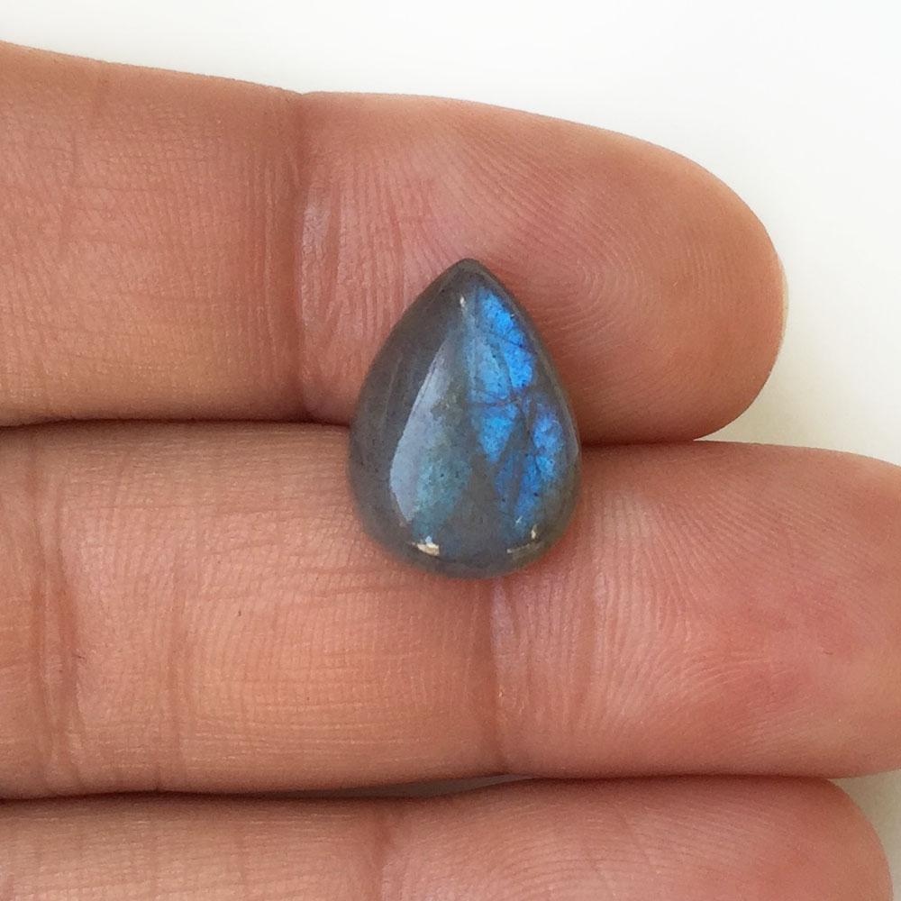Pear shape labradorite cabochon, weight 6.19 cts (1 of 3)