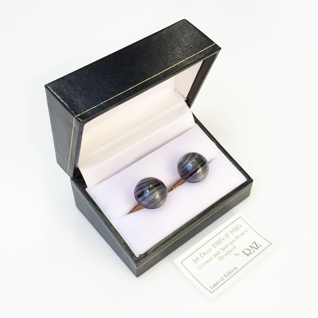 Vintage 1/20 14K Gold Filled round cab cufflinks by RAZ (1 of 8)