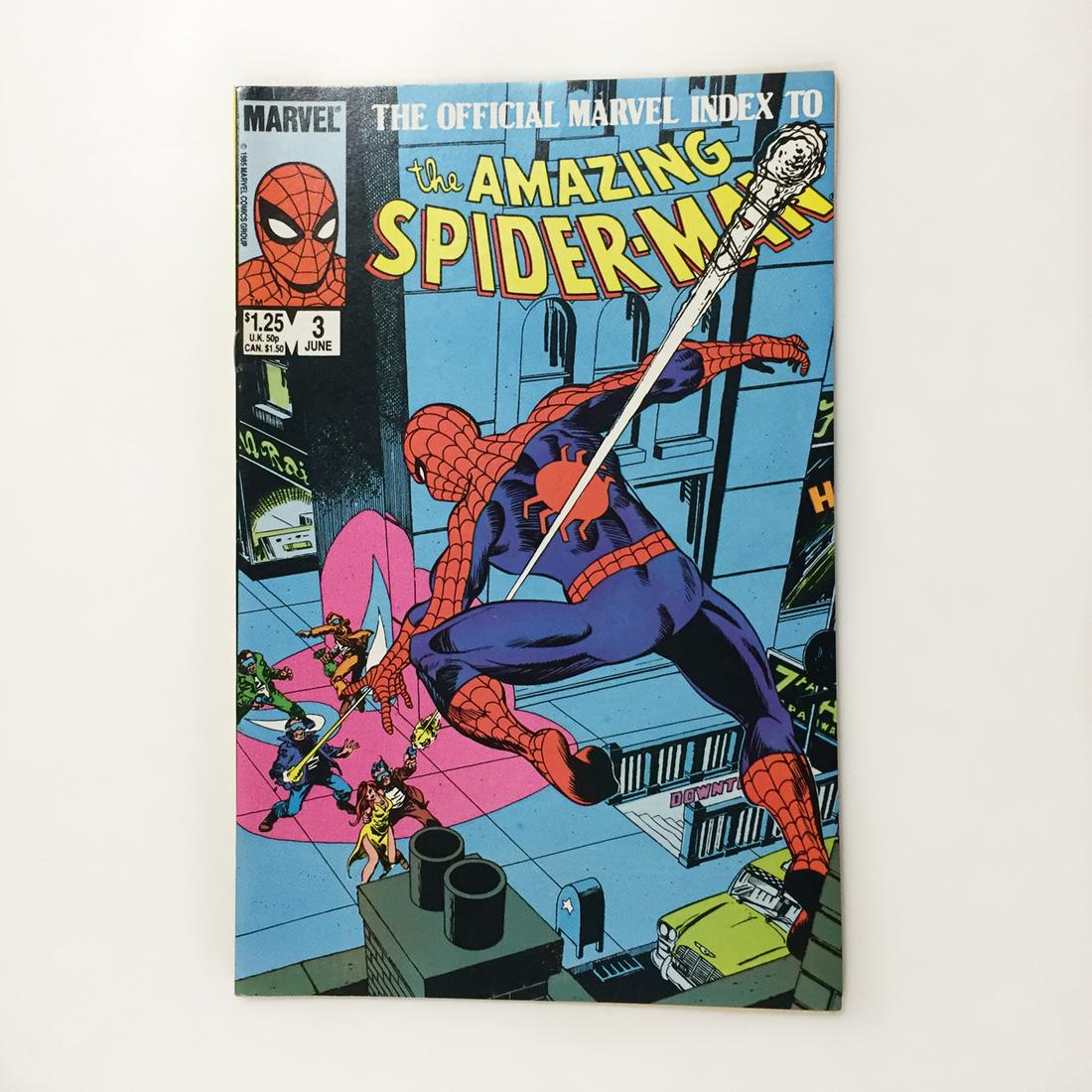 INDEX OF THE AMAZING SPIDER MAN #3 1985 comic Marvel (1 of 3)