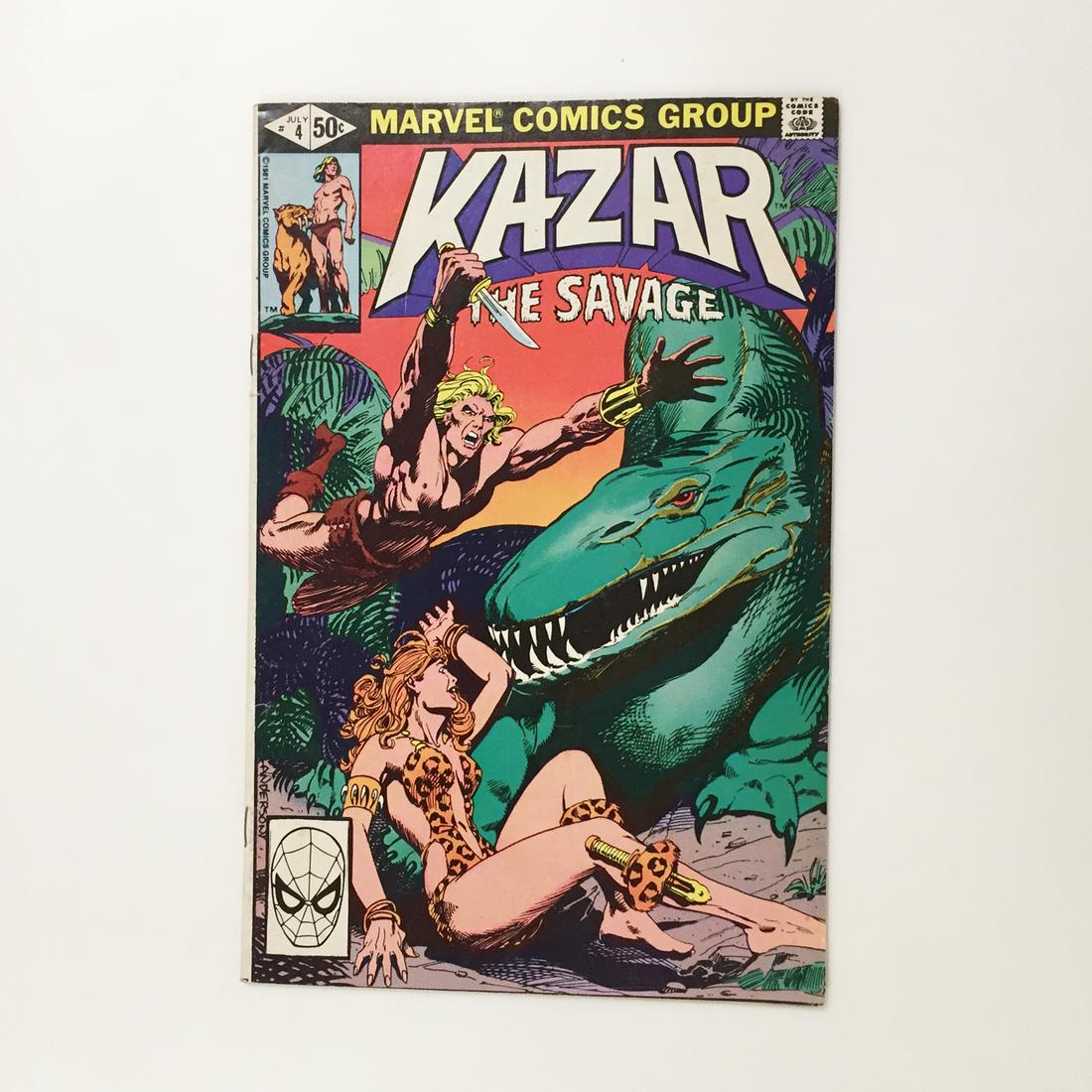 KAZAR THE SAVAGE # 4 1981 comic Marvel (1 of 3)
