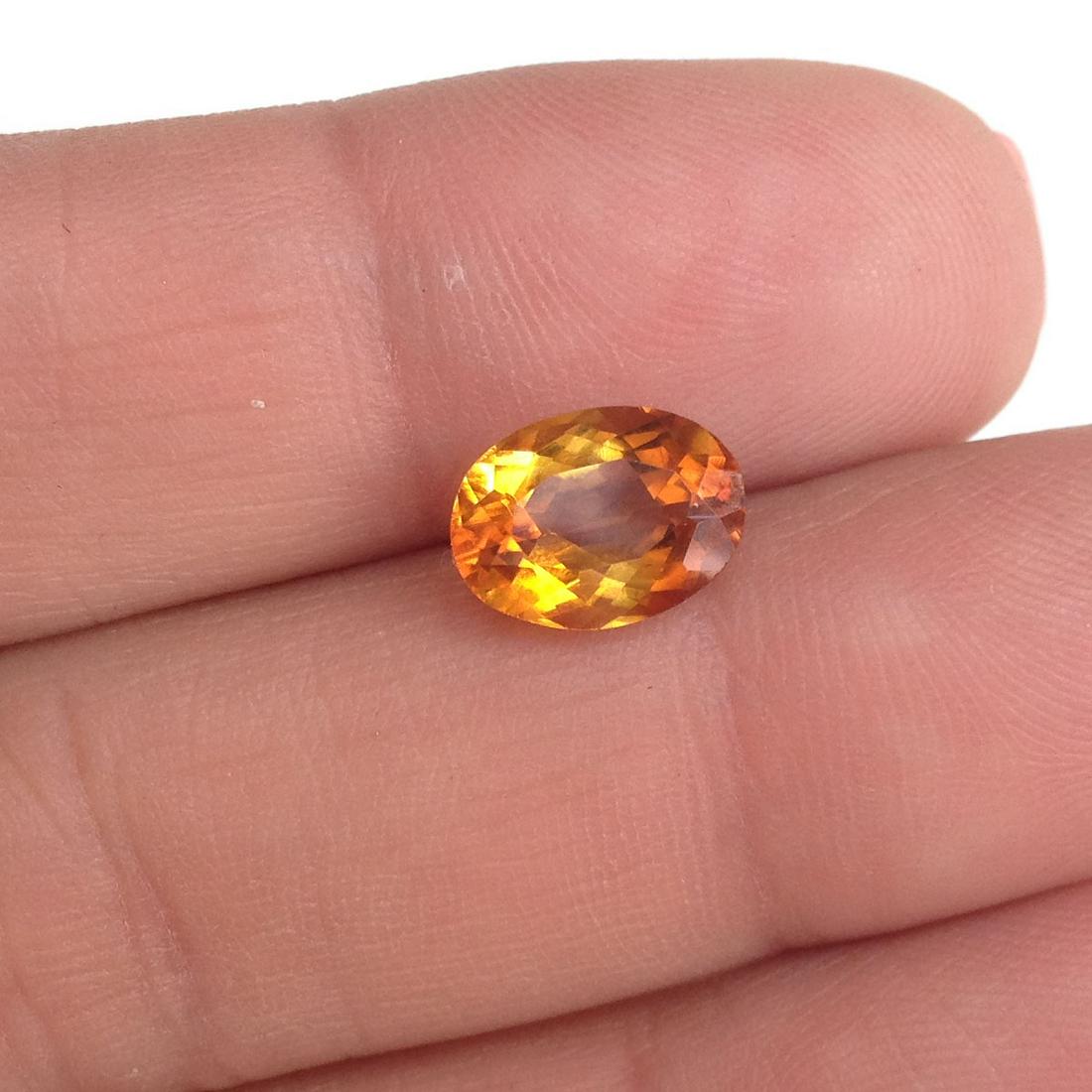 Oval shape faceted orange citrine, weights 1.85 cts (1 of 2)
