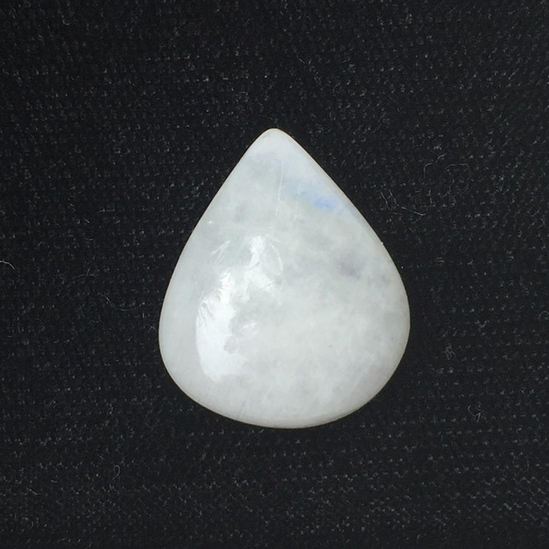 Pear shape Rainbow moonstone cabochon, weight 16.81 cts (1 of 3)