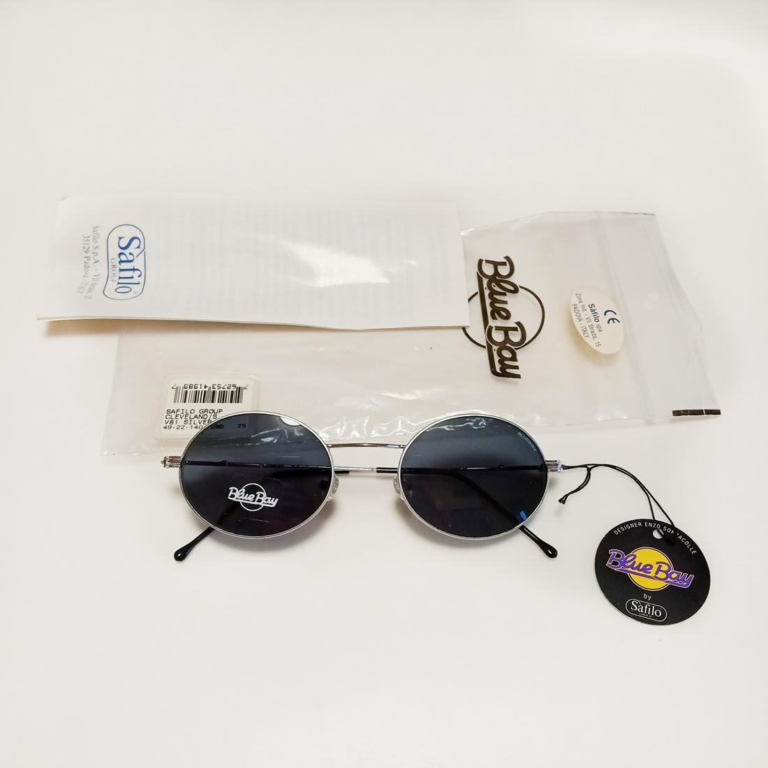 BLUE BAY Vintage silver tone oval frames sunglasses (1 of 9)